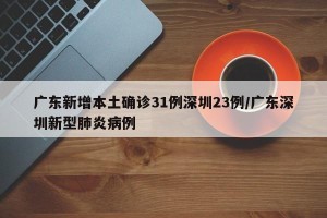 广东新增本土确诊31例深圳23例/广东深圳新型肺炎病例